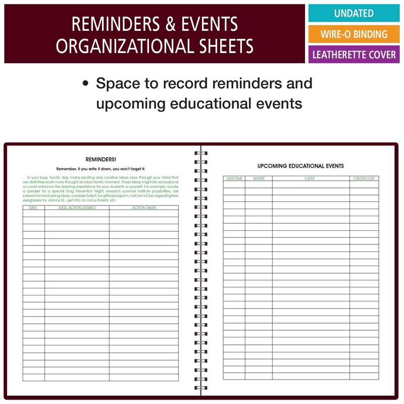 Class Record Book for 9-10 Weeks. 35 Names. Larger Grade