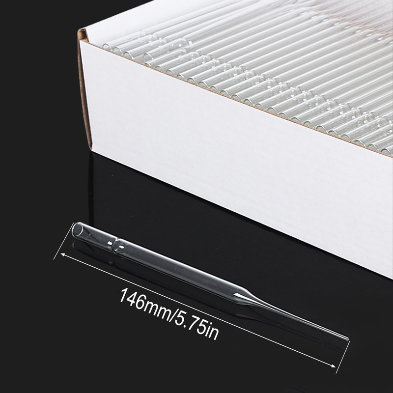 Pasteur Glass Pipette - Disposable Borosilicate Glass Pasteur Pipette (5-3/4"