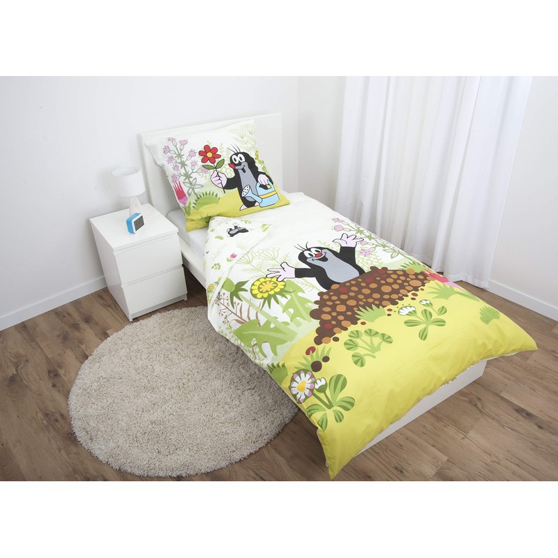 Herding DER KLEINE MAULWURF Bettwäsche-Set, Wendemotiv, Bettbezug 135 x 200