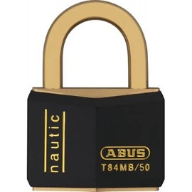 ABUS® T84MB/50 Nautical Brass Padlock with 2 Keys - Solid Brass Lock Body and Shackle - Prevents Sparking and Double Locking | 50mm (50mm)