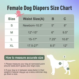 Female Dogs Diapers Belly Bands(3Pack), Washable Reusable Female Skirt Doggy Wraps Panties for Doggie Puppy Pooping Potty Training Incontinence Marking Pañal para Perro Medium