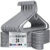 Ultra Heavy Duty Plastic Clothes Hangers - Grey - Durable