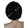 CiCiCa-“ABIGAIL”, Synthetic Full Wig, Layered Short Wig with Bangs, Black