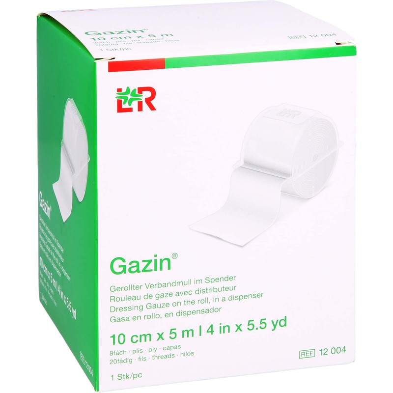 GAZIN Gauze 10 cm x 5 m 8-fold 1 piece