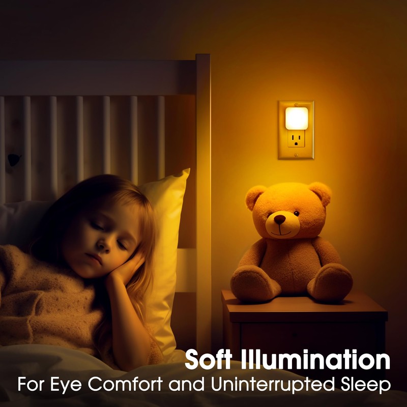 Amber Night Lights Plug into Wall, Nightlights With Light Sensor