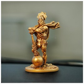 Artarium Bahubali Hanuman Idol for Car Dashboard Idols Lord Hanuman Statue Car & Living Room Decor Hanuman Ji Murti Bajrang Bali Hindu God Idol Best Birthday Gifts For Men Women, Height - 4.33 Inch