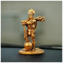 Artarium Bahubali Hanuman Idol for Car Dashboard Idols Lord Hanuman Statue Car & Living Room Decor Hanuman Ji Murti Bajrang Bali Hindu God Idol Best Birthday Gifts For Men Women, Height - 4.33 Inch