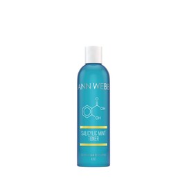 ANN WEBB Salicylic Mint Toner - All Natural Toner Deep Cleans, Exfoliates & Clears Acne - Powerful, but Gentle Toner removes Dead Skin & Minimize Pores - Brightens & Balances for a Healthy Glow. 6oz
