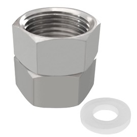 Fitvell 304 Stainless Steel Garden Hose Adapter 3/4"GHT Female to 3/4"NPT Female Water Pipe Connector with Washer