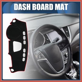 ACROPIX Dash Cover, Center Console Non-Slip Dashboard Carpet Mat for Buick Encore 2013-2016 Polyester Black Red,1Pc Car Parts