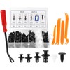 100 Piece Push In Bumper Repair Kit, Universal Car Trim Clips with 5 Removal Tools, Expansion Screws Replacement Kit