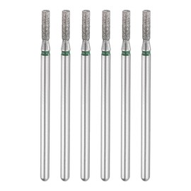 HARFINGTON 6pcs 100-120 Grits Diamond Grinding Bit 2mm Cylinder Head 2.35mm Shank 7mm Length Stone Sanding Drill Bits Rotary Tool for Ceramic Glass Nails Grinding Polishing