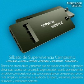 Mercader Digital Silbato Táctico Supervivencia Campismo Emergencia Camping