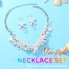 GORAIS Starfish Beach Wedding Jewelry Sets Silver Pearl Mermaid Necklace