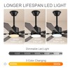 FUMLTP 52 inch Modern Ceiling Fans with Lights APP/Remote Control,