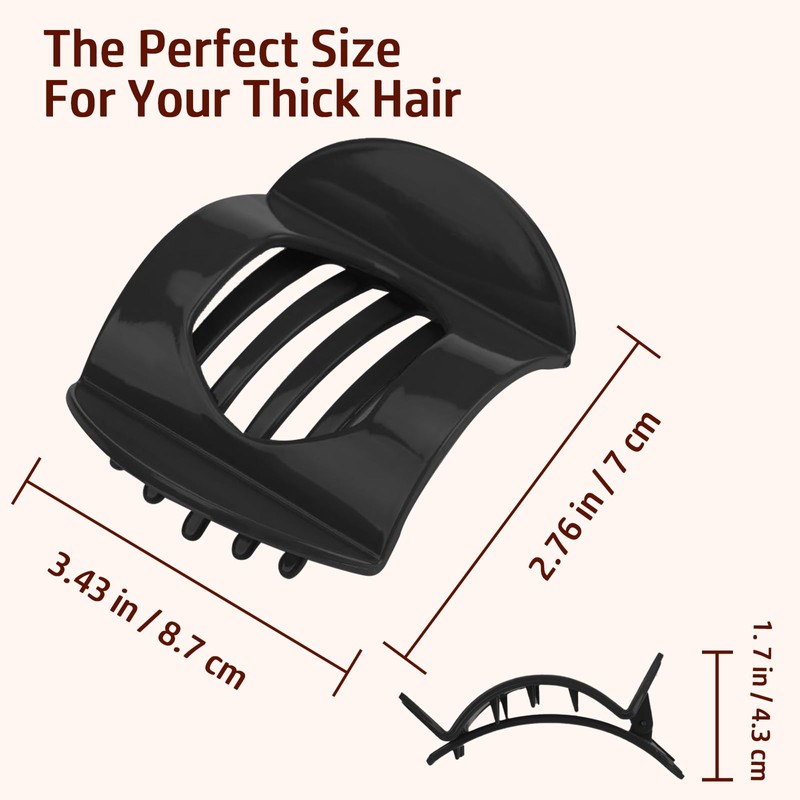 Duckbill Hair Clips for Women, Flat Hairs Claw Clip, Non-Slip