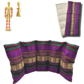 savasanas wärmekissen Granada Lila, kirschkernkissen, wärmekissen mikrowelle, thermokissen, Handarbeit, mit waschbarem Bezug, 50x20x2cm, 800 Gramm