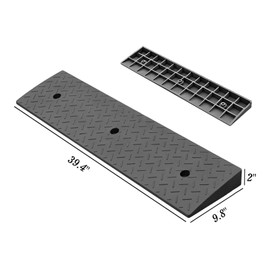 Heavy Duty Rubber Curb Ramps, 2'' Rise, 2 Pack, 6600 LBS/3T Capacity, for Driveway, Loading Dock, Bike, Vehicle, Warehouse, Sidewalk, Wheelchair