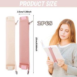 Kryzalite 2 Pack Elastic Leather Notebook Pencil Case Marker Pen Case with Elastic Band for Bible Diaries Planner (White, Pink), multicoloured, Modern