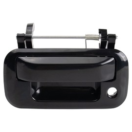 TRQ Tailgate Handle - Black, Compatible with Ford Explorer Sport Trac (2007-2010), F-150 (2004-2014), F-250/F-350/F-450/F-550 Super Duty (2008-2016), Lincoln Mark LT (2006-2008)