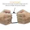 Meccion Reusable Cable Ties, Pack of 100, UV-Resistant, Strong Nylon,