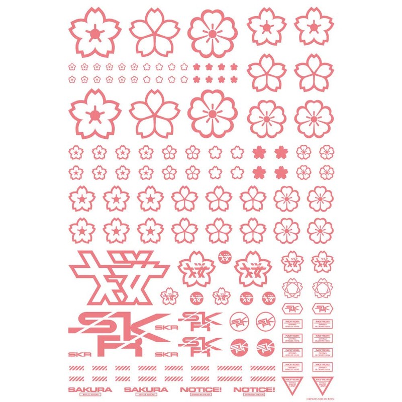 Haikyu Parts SKR-MC-PIN Cherry Blossom Decal, Pink, 1 Piece, Plastic