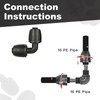 Micro-Drip-System L-piece 13 mm (1/2 inch) - Pack of 10: