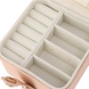 Travel Jewelry Box Organizer Small Portable Storage Case 2 Layer