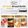 AGIgear Bread Knife,14 Inch Multifunction Serrated Knife,German High Carbon Stainless