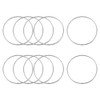 JIHUOO 10 Pcs 8cm Silver Metal Hoops Wreath Hanging Rings