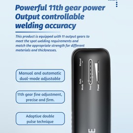 Mulcort Spot Welder, Spot Welder with 11 Adjustable Gears, Automatic and Manual Modes, Built-in Intelligent Temperature Detection System, Suitable for Welding Nickel Plate, Iron, Stainless Steel