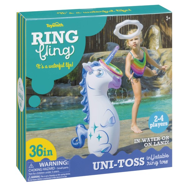 Toysmith Uni-Toss Inflatable Pool Ring Toss Toy Large