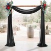 Wedding Arch Draping Fabric Black Backdrop Curtain Drape Easy to