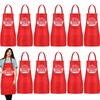 Toulite 12 Pcs Christmas Aprons Bulk Unisex Bib Apron with