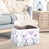 senya Baskets Collapsible Storage Bins with Lids, Purple Tulips Flowers