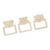 100pcs Wooden Cartoon Animal Photo Frame Decorative Hand Painting Photo