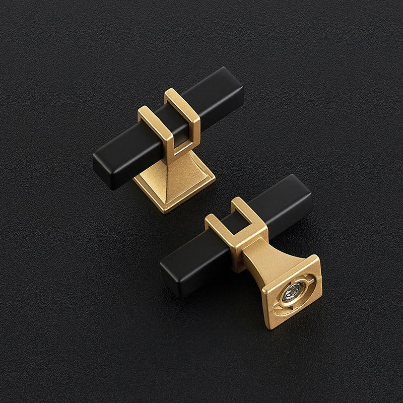 Ravinte Decor 10 Pack Cabinet Knobs Single Hole Black and