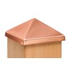 4x4 Post Point Cap - Solid Copper (3-1/2" x 3-1/2")