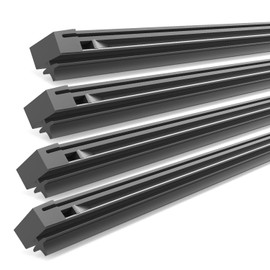 Wiper Blade Refill, 24''+18'' Wiper Refill Original Equipment Manufacturer Replacement Wiper Blade Refill Rubber Strip Cut to Size (Pack of 4)