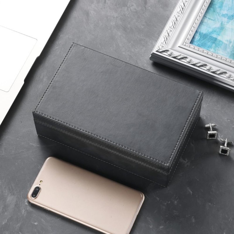 Shkalacar Car Key Faraday Box, Leather RFID Key Box with
