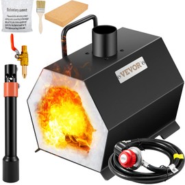 VEVOR Propane Forge Portable, Single Burner 2600°F Metal and Knife Forge, Large Capacity Blacksmithing Farrier Forges, Gas Forging Tools and Equipment, Complete Mini Forge Kit