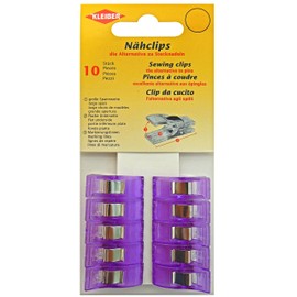 Kleiber Nähclips Accessories Plastic 2.5 x 0.9 x 1.2 cm, Plastic, violett, 2,5 x 0,9 x 1,2 cm