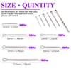 Swpeet 340Pcs 304 Stainless Steel Cotter Pin Clip Key Fastener
