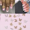 KTAABTR Alloy Butterfly Nail Charms 3D Butterflies Nail Jewelry with