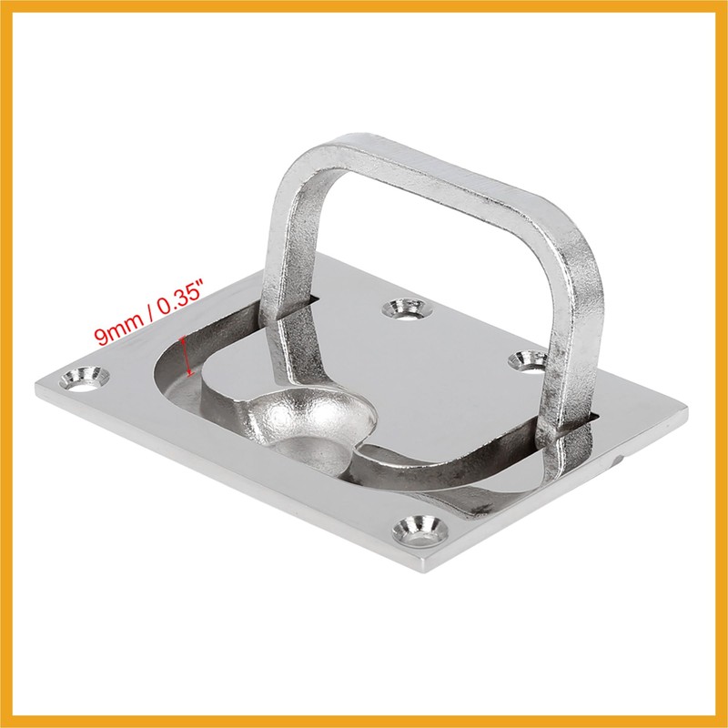 Partuto 76x57mm Boat Floor Locker Hatch Lift Flush Ring Pull