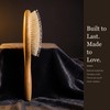TRENFI Boar and Nylon Bristle Oval Hair Brush Red Oak