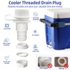 Threaded Drain Plug with Plastic Tethered Cap for Cooler, with