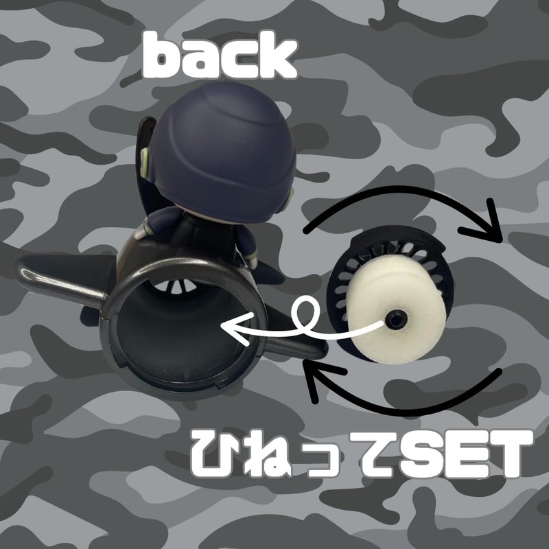 【Rin.JP】車用 芳香剤 プロペラ 回転 SWAT 空軍 パイロット オシャレ ワイルド エアコン取付型