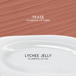 ColourPop Double the Juiciness Plumping Lip Liner & Oil Duo - Non-Sticky Lip Oil & Liner to Plump, Define & Add Shine - Includes Shades Tease & Lychee Jelly (2 Count)