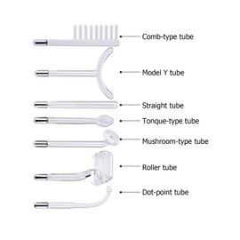 Hi Frequency Facial Care Tool Skin Tonning Device with 7 Electrode Tubes 2 Colors Options Elitzia ETSC640N (Orange)